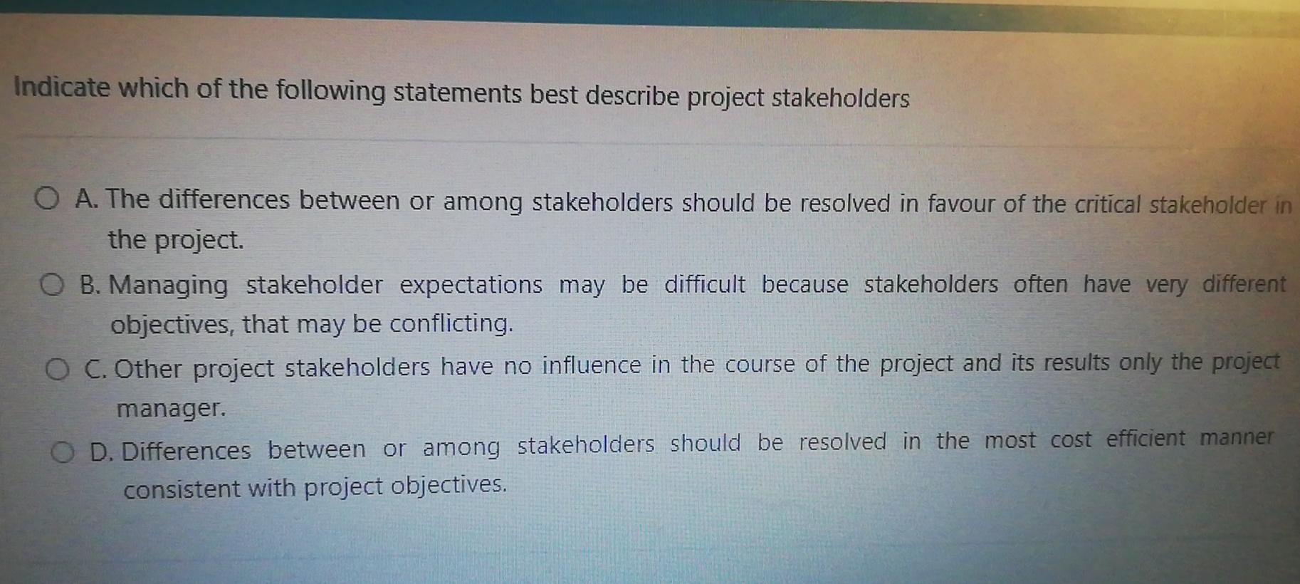 A quick 20 minute quick, multiple choice A) B) C)