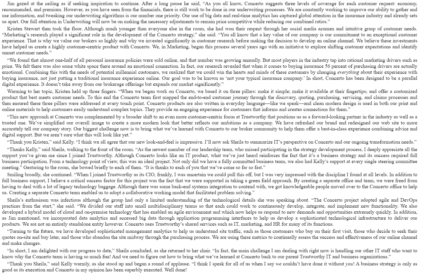 Context Question: Flesh out Sheilas nightmare.