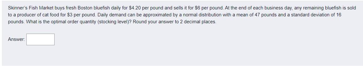 Skinner's Fish Market buys fresh Boston bluefish