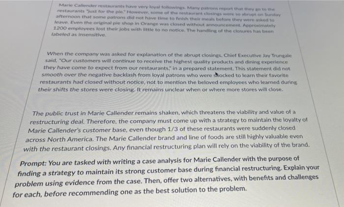 please help Background information: Marie