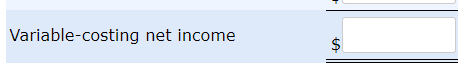 Prepare an absorption-costing income statement.