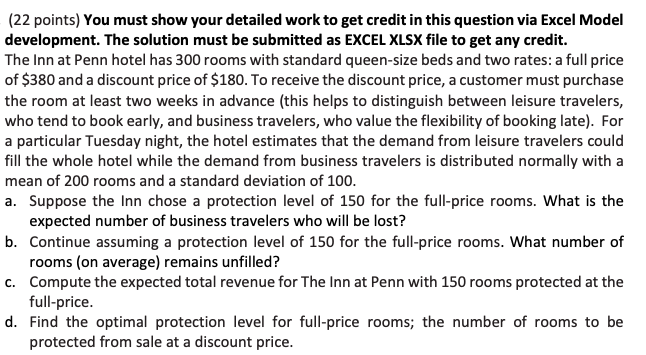 Please answer part e of this question. (22