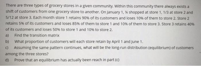 Complete solution please There are three types of