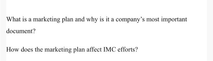 please help What is a marketing plan and why is