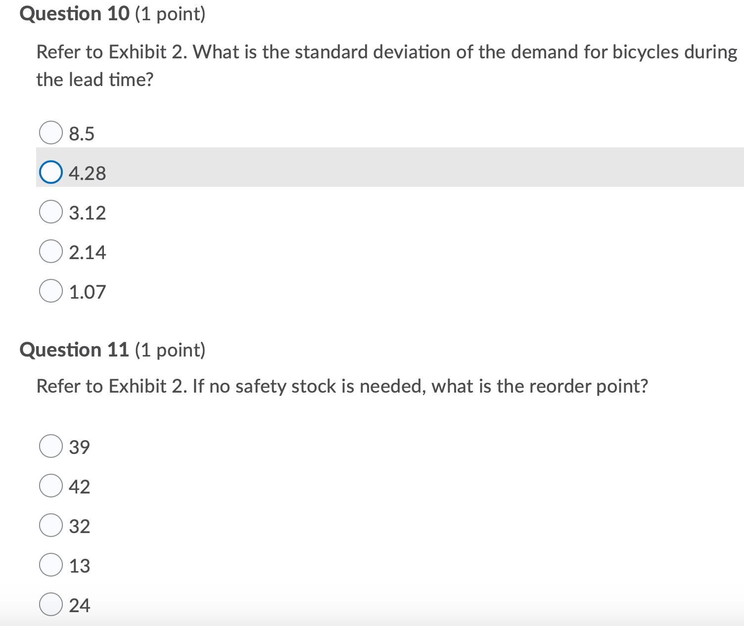 Exhibit 2. Exhibit 2. A bicycle store has an