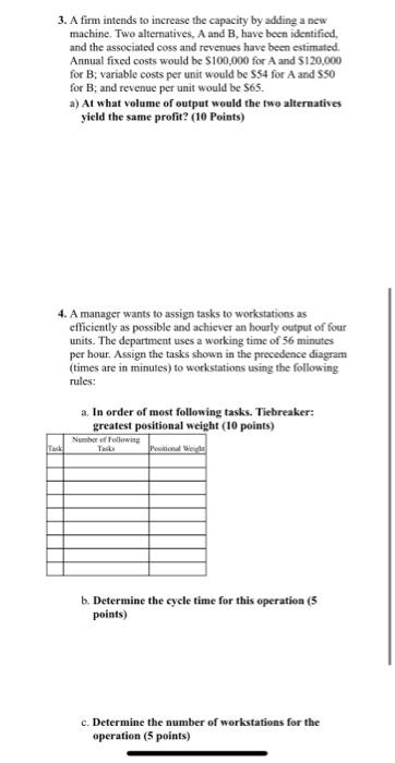 show work please 1. Determine the a) utilization