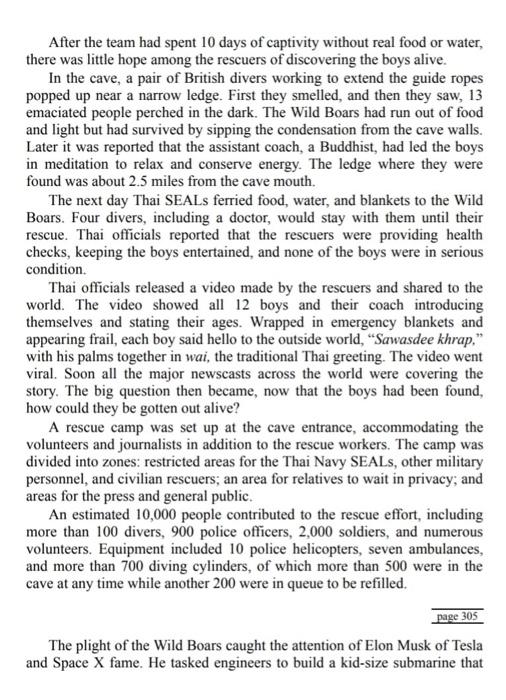 Please read the Case-8.3 "Tham Luang Cave