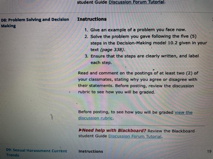 the instruction are the questions student Guide