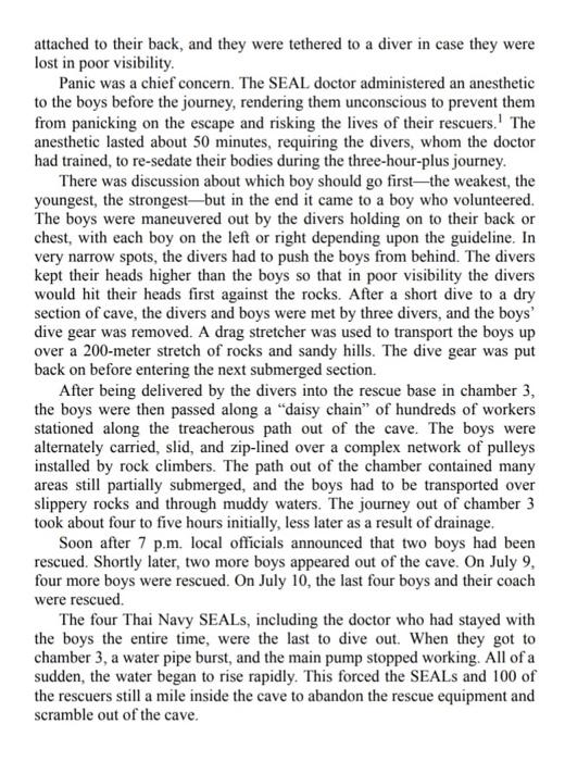 Please read the Case-8.3 "Tham Luang Cave