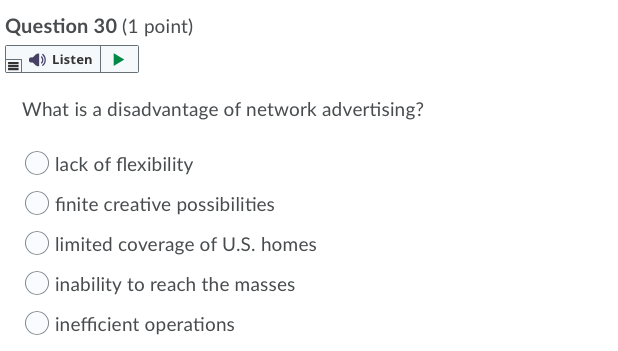 PLEASE HELP ASAP MARKETING HELP Question 29 (1