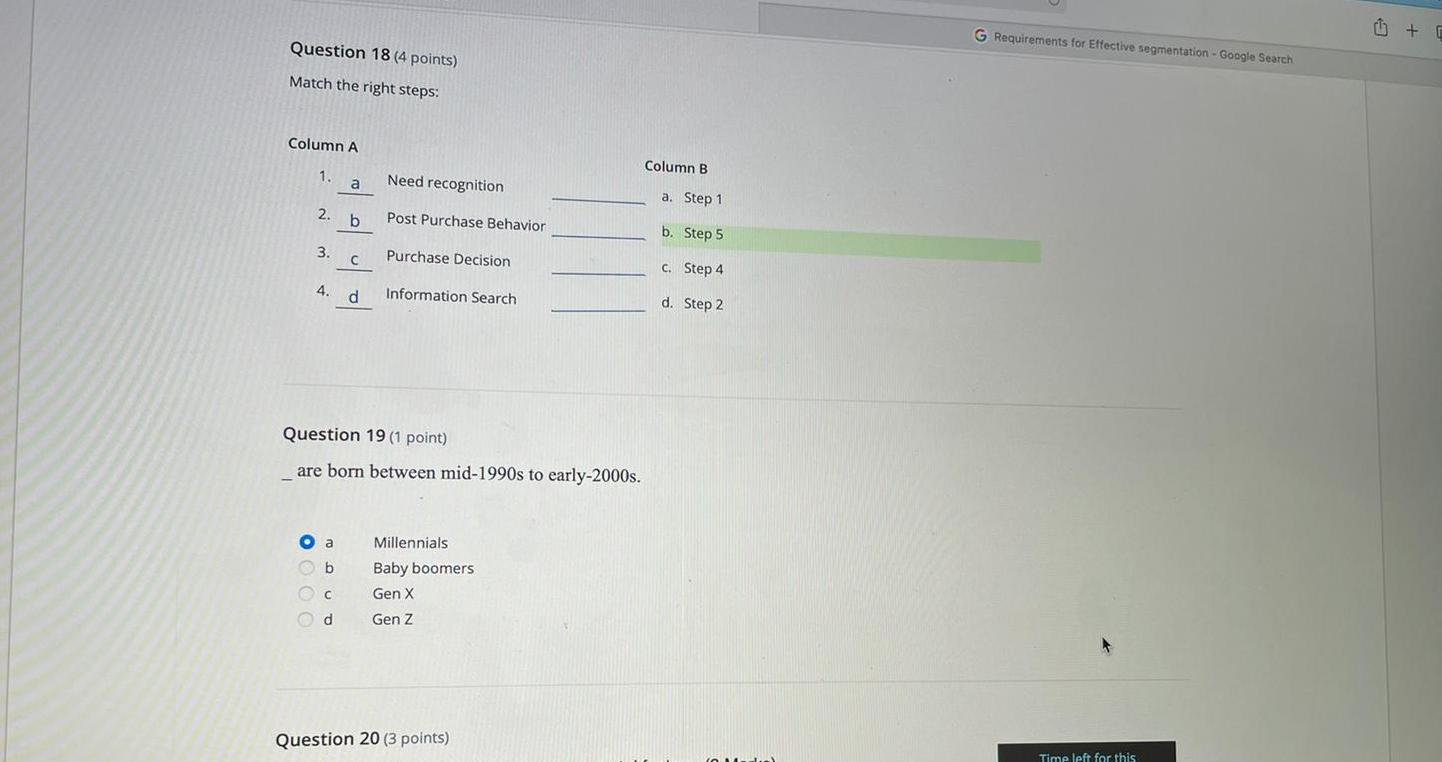u + G Requirements for Effective segmentation -