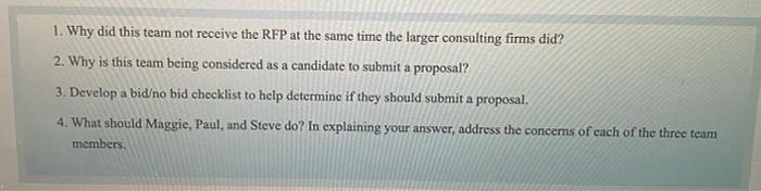 need help 1. Why did this team not receive the