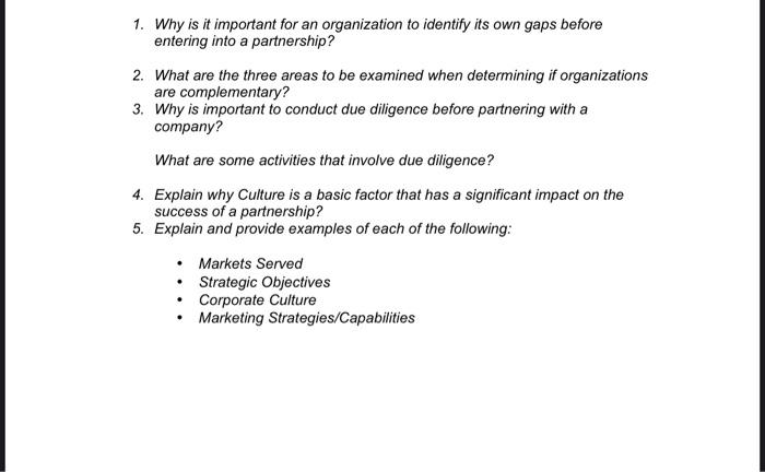 please answer all question 1. Why is it important