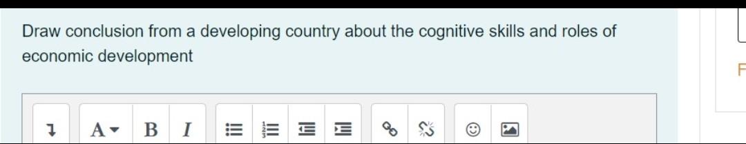 Draw conclusion from a developing country about