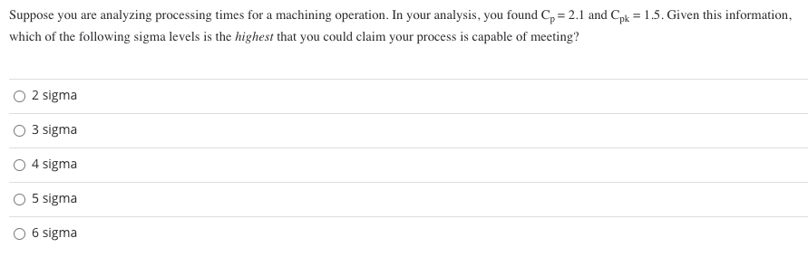 Suppose you are analyzing processing times for a