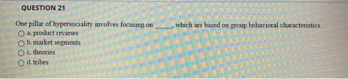 QUESTION 1 ESSERE m that is separate from the