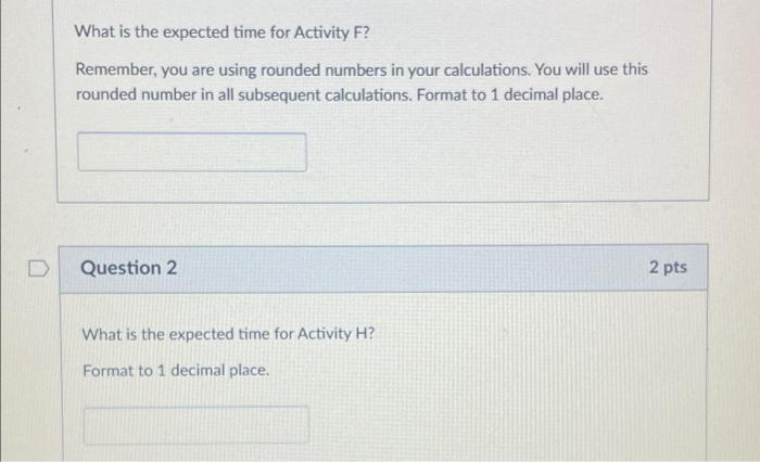 You are managing a project. The tasks and time