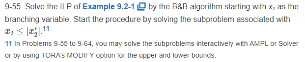 Please solve problem 9-55 using any method other