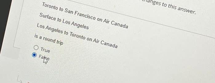 Toronto to San Francisco on Air Canada Surface to