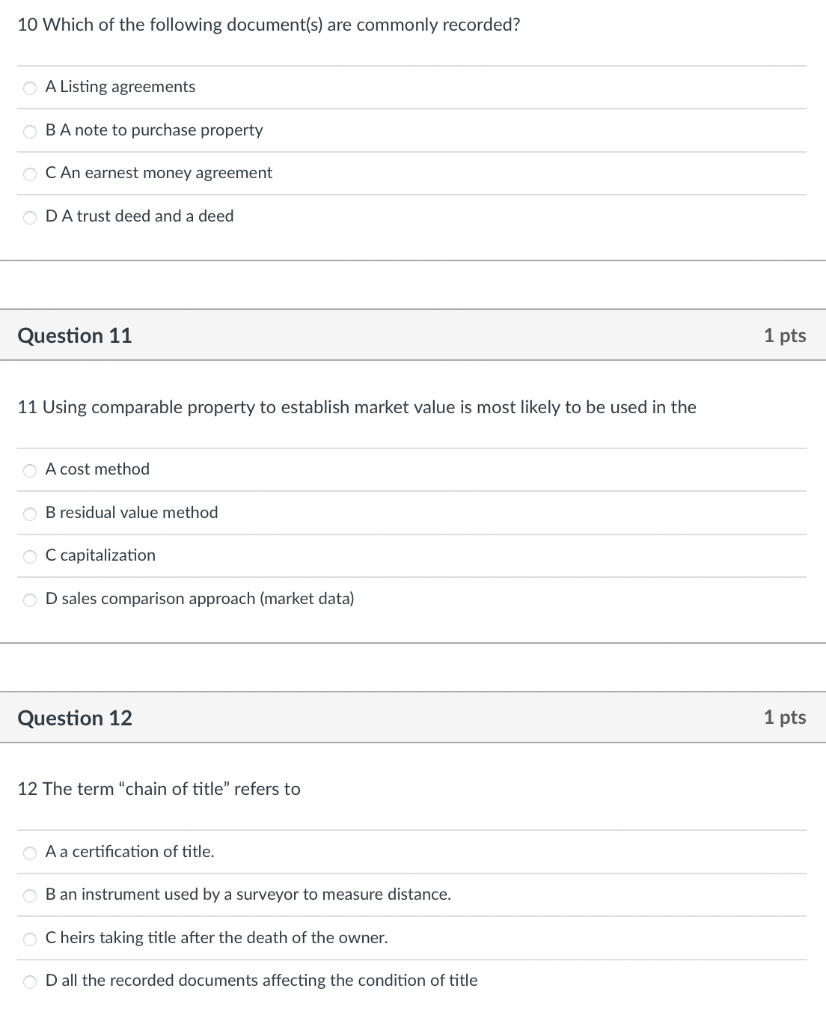 10 Which of the following document(s) are