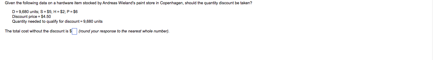 Also need total cost with the discount... Should