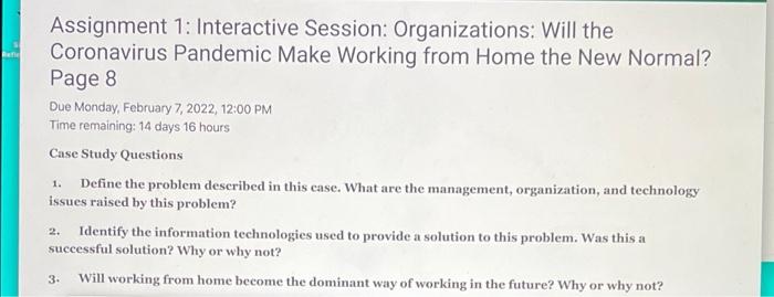 ??? Assignment 1: Interactive Session: