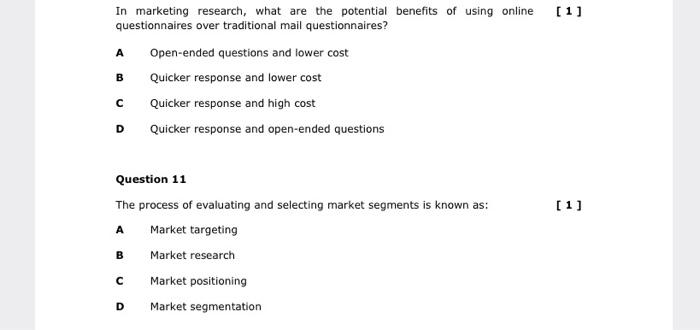 In marketing research, what are the potential