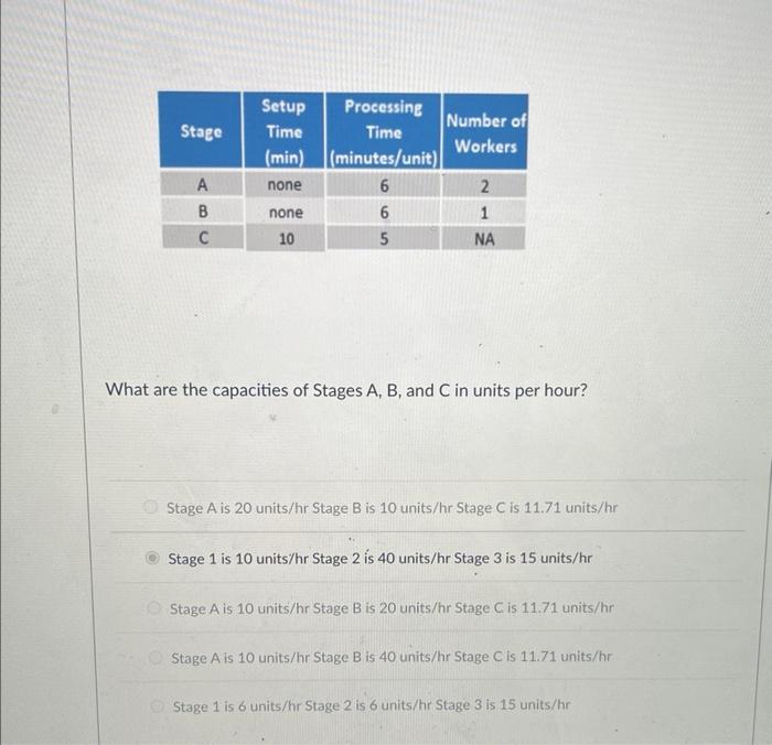Consider a 3-stage sequential batch process.