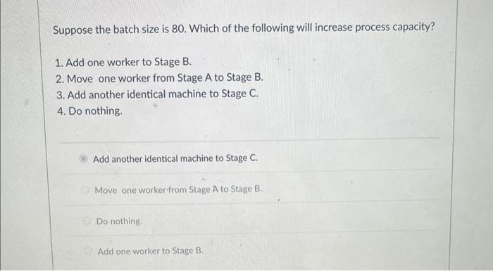 Consider a 3-stage sequential batch process.