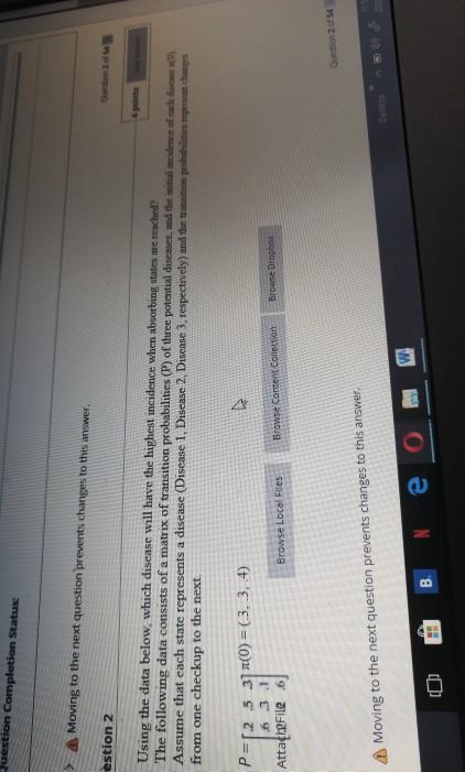 Suestion Completion Status Moving to the next