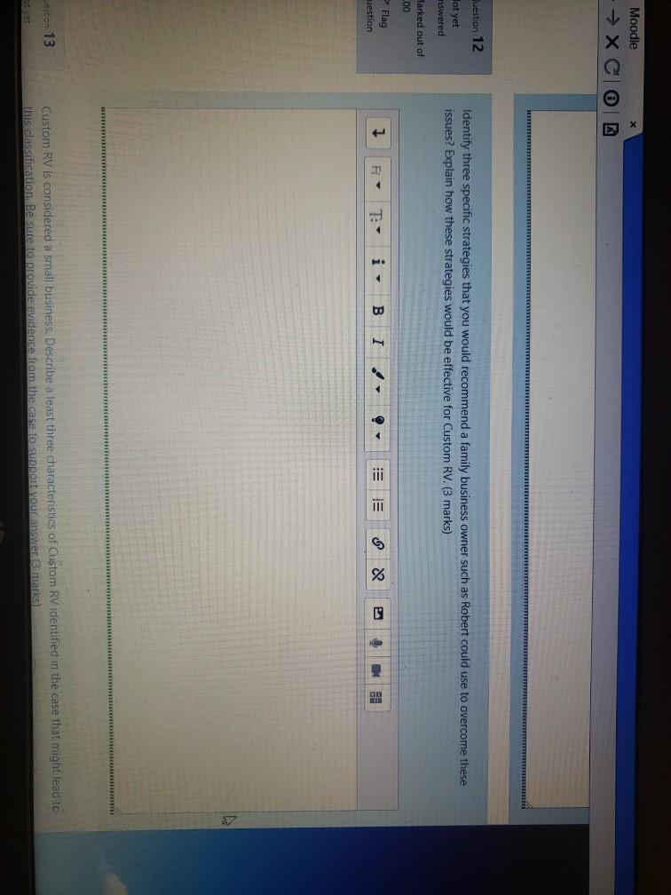 Scenario One: Custom RV Robert operates a