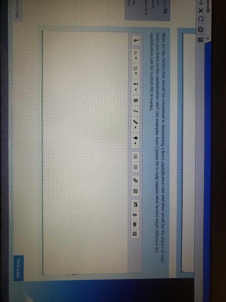 Scenario One: Custom RV Robert operates a