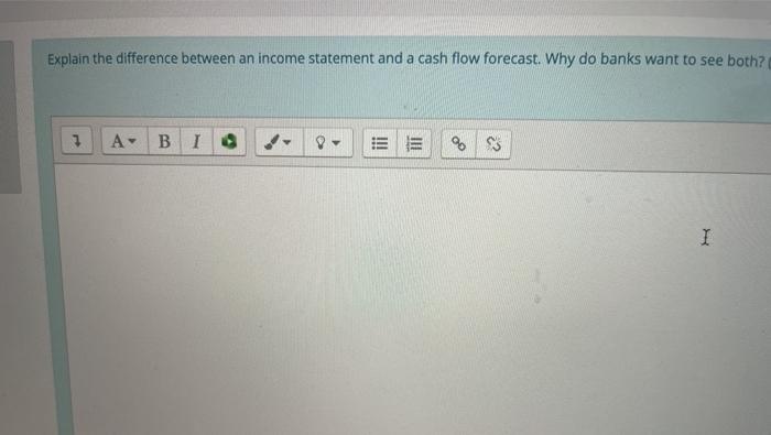 Explain the difference between an income