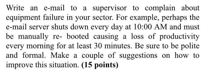 I need help with writing this email please, I