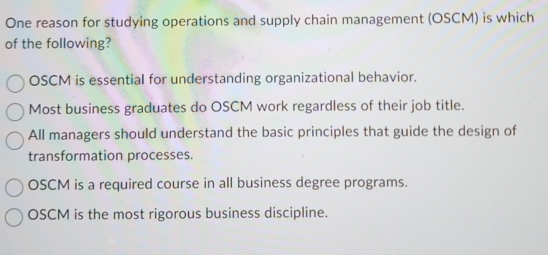 which of the following is not an element of good