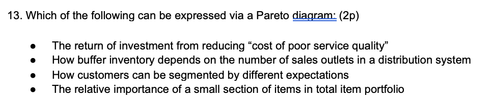 13. Which of the following can be expressed via a