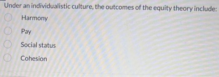 quikly please Under an individualistic culture,