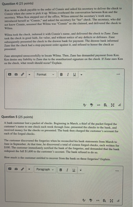 please asnwer 4&5 Question 4 (25 points) Ken