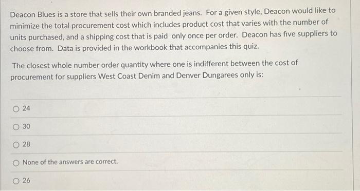 a Deacon Blues is a store that sells their own