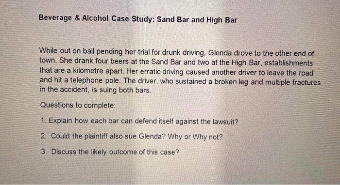 Beverage & Alcohol Case Study: Sand Bar and High