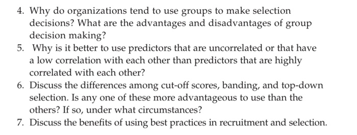 4. Why do organizations tend to use groups to