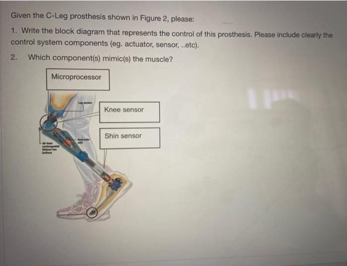 please solve fast Given the C-Leg prosthesis