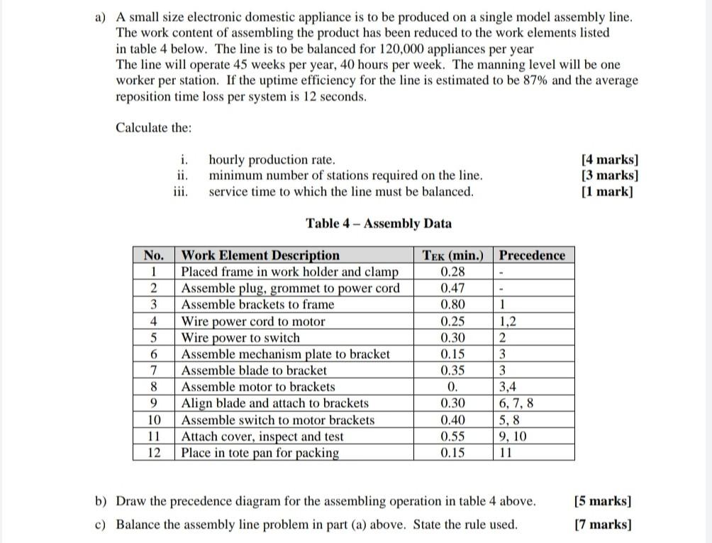 please answer NB: time for number 8 should be
