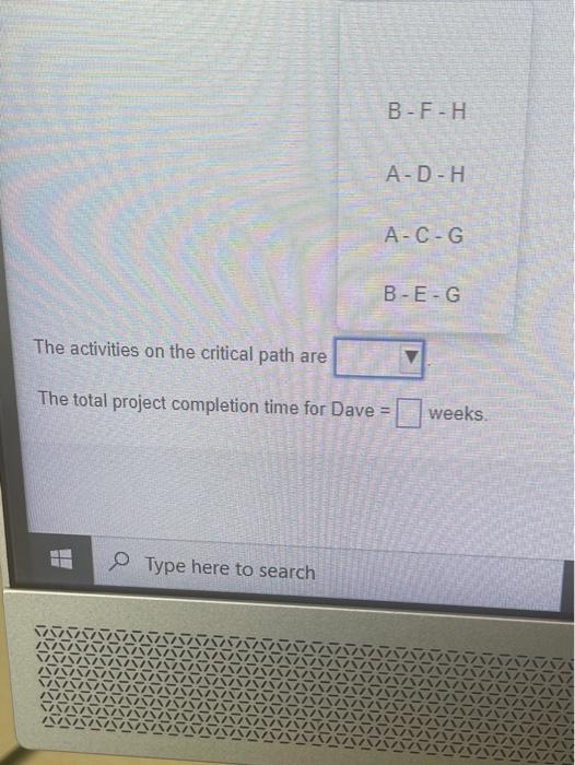uld like to determine ES, EF, LS, LF, and slack
