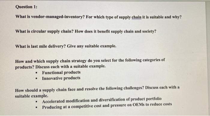 supply chain strategy and mngt