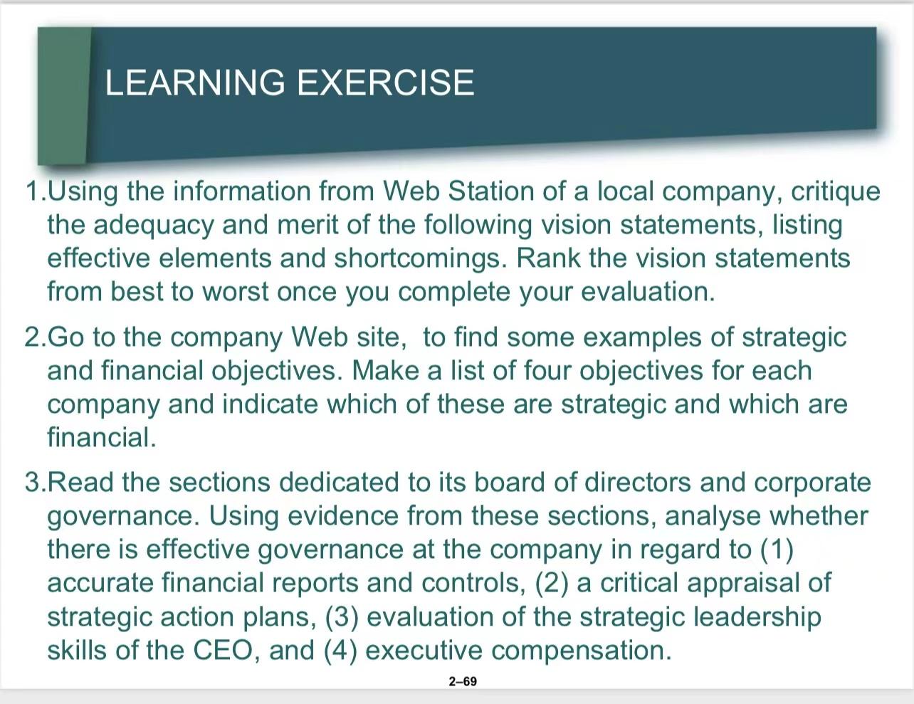 Answer all questions respectively. Logistics