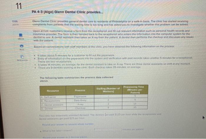 question 11 a-g please help PA 4-2 (Algo)