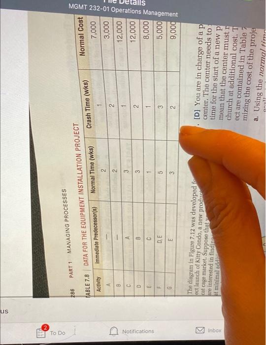 us To Do MANAGING PROCESSES 286 PART 1 DATA FOR