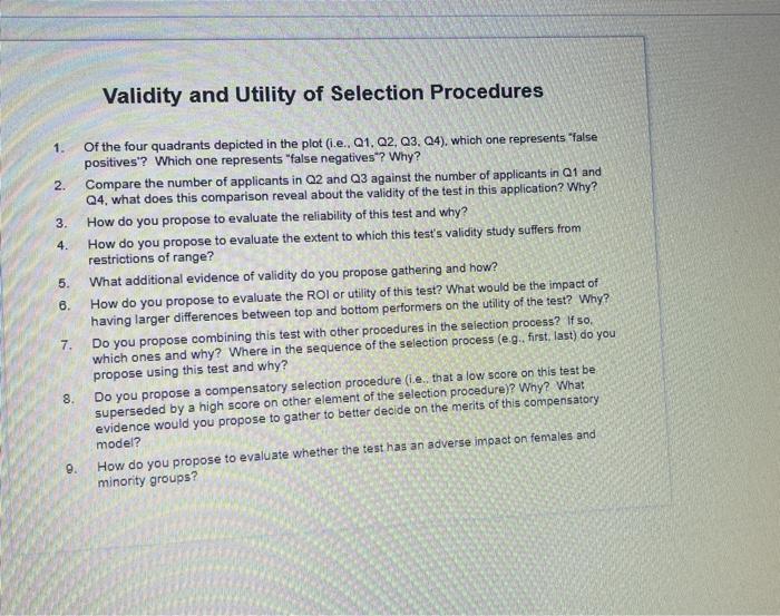 Applicant Test score Validity and Utility of