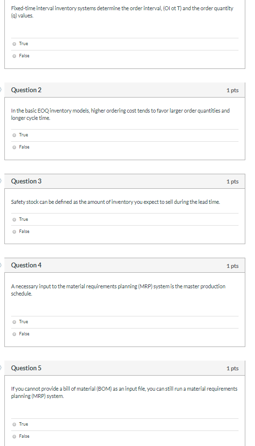 Fixed-time interval inventory systems determine